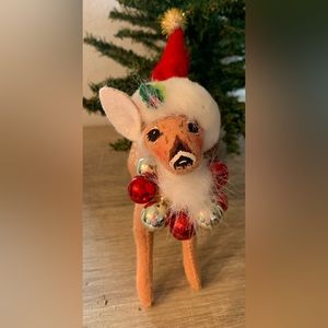 ANNALEE 2008 Christmas deer doll 2008 felt fabric good condition